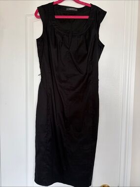 Esprit Black Cap-Sleeve Sheath Dress